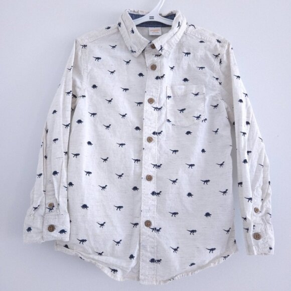 Gymboree Dinosaur Print Button Up Shirt Size 56 - Picture 1 of 9